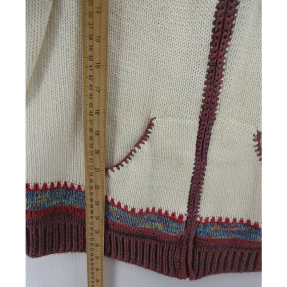 VINTAGE The Sweater Venture Medium Wool Cardigan Nordic Fair Isle * - Picture 5 of 12